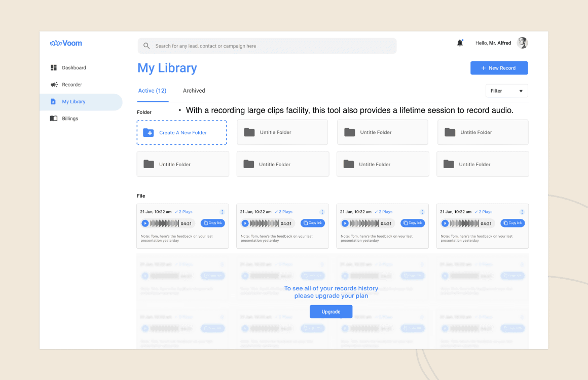 voom functionalities