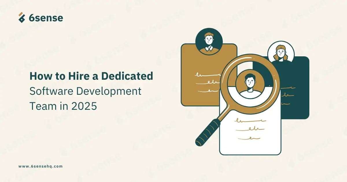 visual image with text how hire a dedicated software development team