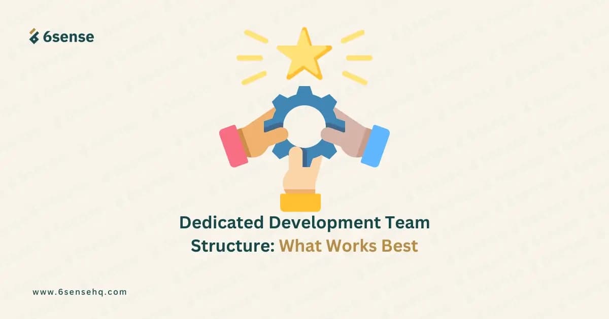 feature image of blog dedicated development team structure